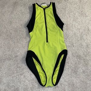 Michael Kors Lime Green and Black Swimsuit in a Size 4!